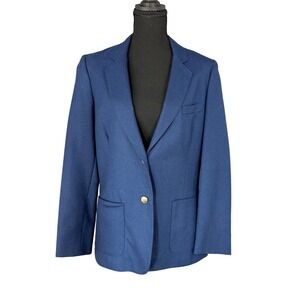 Panther Vintage Blue Blazer Gold Crest Buttons Union Made USA Preppy Classic 12